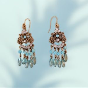 Turquoise color chandelier earrings